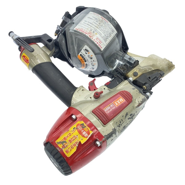 ☆中古品☆MAX マックス 65mm 一般庄/常圧 コイルネイラ CN-565S(FP) ケース付 エア釘打機 エア釘打ち機 ロール釘打機118071 - 6