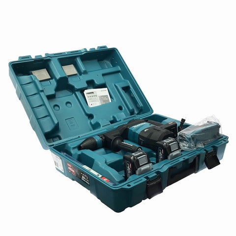 ☆未使用品☆makita マキタ 40Vmax 充電式ハンマー HM001GRMX バッテリー2個(4.0Ah) 充電器 ケース付 ハツリ機 斫り機134657 - 0