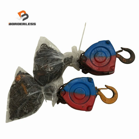 ☆中古品2個セット☆KITO キトー チェーンブロック CB010 M3形 荷重1.0ton/1ton 揚程2.5m 手動式 チェンブロック 吊り具 荷揚げ135818