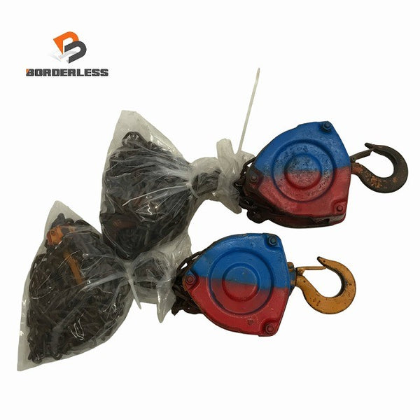 ☆中古品2個セット☆KITO キトー チェーンブロック CB010 M3形 荷重1.0ton/1ton 揚程2.5m 手動式 チェンブロック 吊り具 荷揚げ135818 - 1