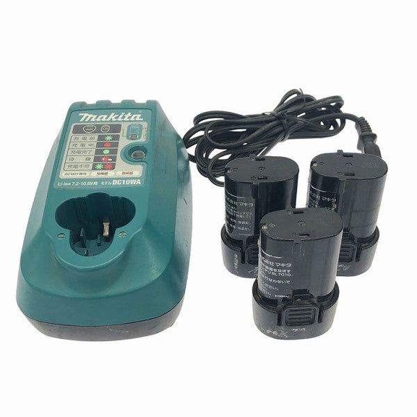 ☆中古品セット☆マキタ 7.2V ペンドライバドリル DF010D ペンインパクトドライバ TD020D バッテリ3個(1.0Ah) 充電器 ケース付138091 - 9
