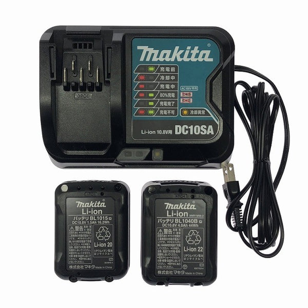 ☆美品☆makita マキタ 10.8V 充電式ボードカッタ SD100D バッテリ2個(4.0Ah/1.5Ah)充電器付 コードレス ボードカッター 穴あけ124471 - 10