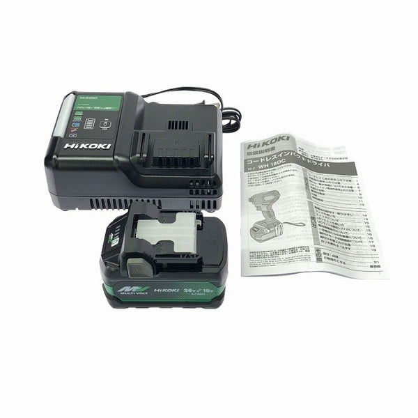 ☆未使用☆HiKOKI ハイコーキ コードレスインパクトドライバ WH18DC(2XPZ) 緑 バッテリー2個(BSL36A18X) 充電器 ケース付124995 - 10
