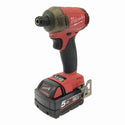 ☆中古品☆Milwaukee ミルウォーキー インパクトドライバ M18FQID バッテリ2個(18V3.0/5.0Ah) 充電器付き117079 - 2