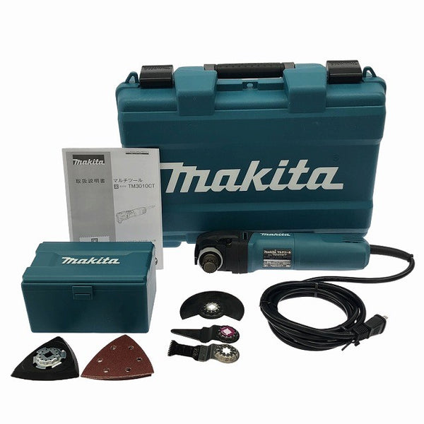 ☆比較的綺麗☆makita マキタ 100V マルチツール TM3010CT アタッチメント＋ケース付 コード式 カットソー 切削 電動工具136054 - 3