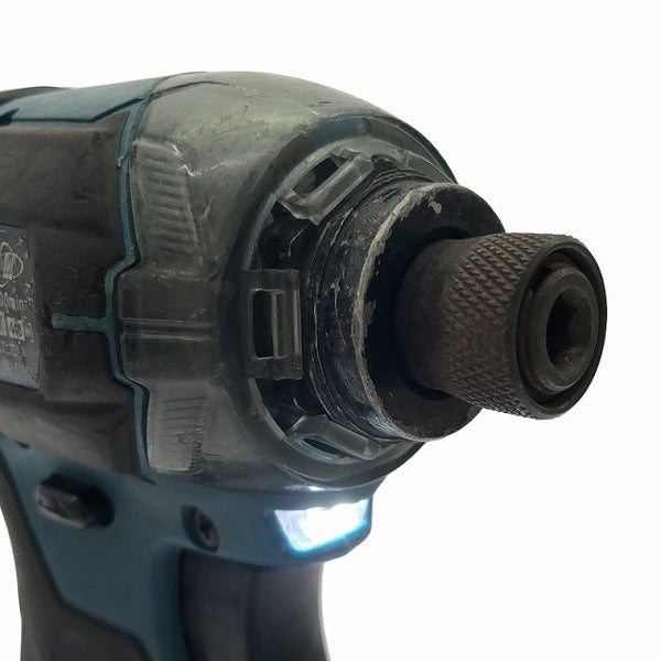 ☆中古品☆makita マキタ 14.4V 充電式インパクトドライバ TD138DRFX 青/ブルー バッテリー2個(14.4V 3.0Ah) 充電器 ケース付 - 9