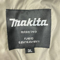 ☆未使用品☆makita マキタ 10.8V/14.4V/18V 充電式ファンジャケット FJ401DZ3L サイズ3L 本体のみ コードレス 空調作業服 長袖128417 - 7
