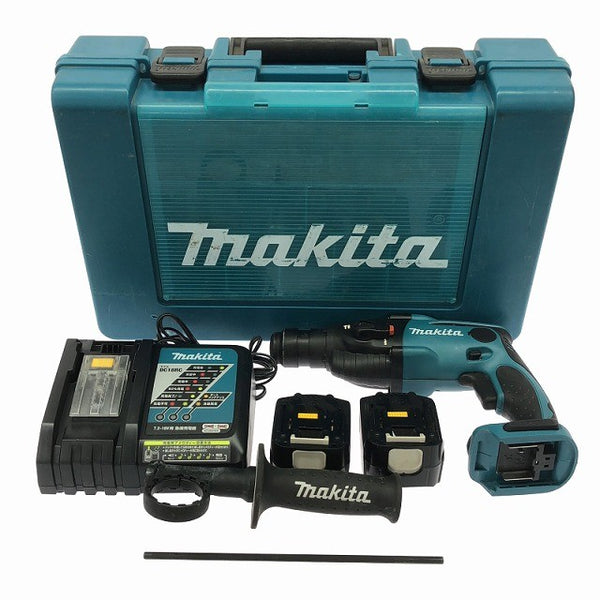 ☆比較的綺麗☆makita マキタ 14.4V 充電式ハンマドリル HR162D バッテリ2個(4.0Ah) 充電器 ケース付 ハンマードリル 穴あけ 斫り137145 - 3