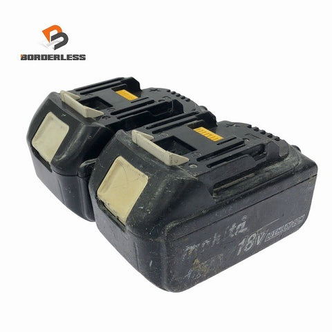 ☆中古品２個セット☆makita マキタ 18V 純正 リチウムイオンバッテリー BL1860B BL1850 リチウムイオン電池 蓄電池125884