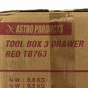 ☆未使用品☆ASTROPRODUCTS アストロプロダクツ ツールボックス 3段 ベアリング レッド TB763 スチール製 ロック機構付132939 - 8