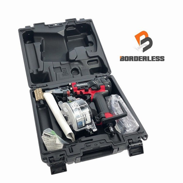 ☆未使用品☆ makita マキタ 50mm 高圧エア釘打ち機 AN534H 赤/レッド 本体+パーツ+ケース ロール釘打ち/クギ打 コイルネイラ119909 - 2