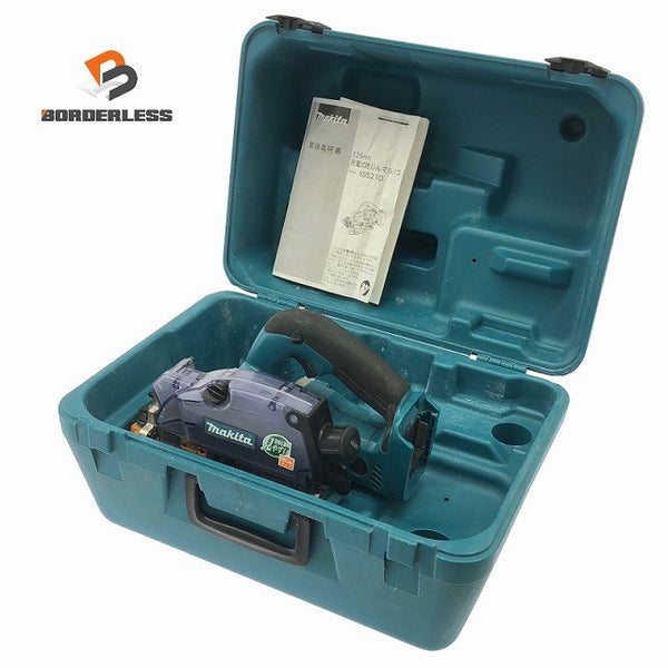 ☆中古品☆makita マキタ 14.4V 125mm 充電式防じんマルノコ KS521D ガイド ケース付 コードレス 集じん丸のこ137891 - 1