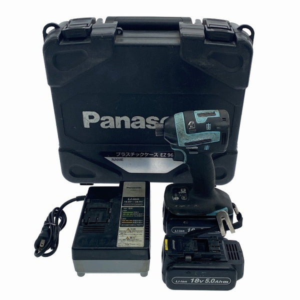 ☆中古品☆Panasonic パナソニック 14.4V/18V 充電インパクトドライバー EZ75A7 バッテリ2個(18V 5.0Ah)充電器 ケース付 コードレス119416 - 3