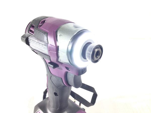 ☆極美品☆限定色 makita マキタ 18V 充電式インパクトドライバ TD173DGXAP パープル バッテリー2個(6.0Ah)充電器 ほぼ未使用品121768 - 7