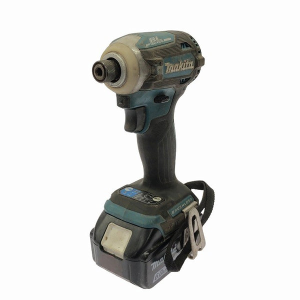☆中古品☆makita マキタ 18V 充電式インパクトドライバー TD171D 青/ブルー バッテリ2個(6.0Ah5.0Ah) 充電器 ケース付122930 - 4