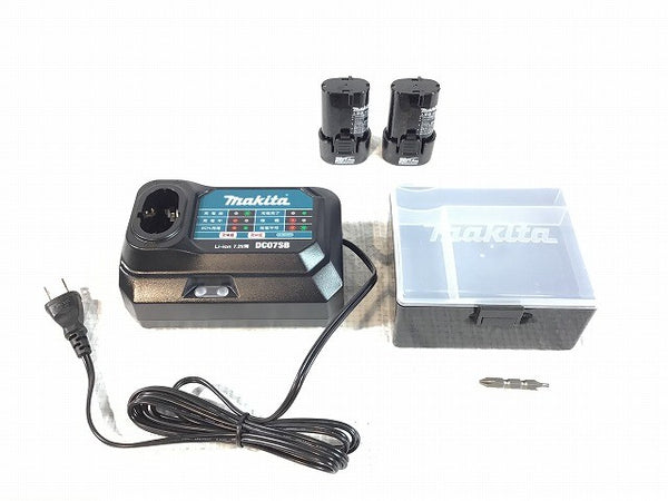 ☆未使用品☆makita マキタ 7.2V 充電式ペンインパクトドライバー TD022DSHXB 黒/ブラック バッテリ2個(1.5Ah) 充電器 ケース付 - 9