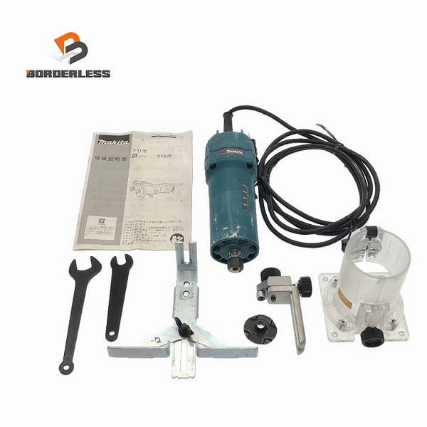 ☆中古品☆makita マキタ 100V 50/60Hz トリマ 3707FC 電動工具 面取り 溝切り 型抜き 窓抜き トリミング 木材加工 DIY117614 - 1