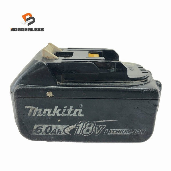☆中古品☆makita マキタ 18V 6.0Ah 純正 リチウムイオンバッテリー BL1860B 残量表示付 雪マーク 蓄電池 充電池138210 - 1
