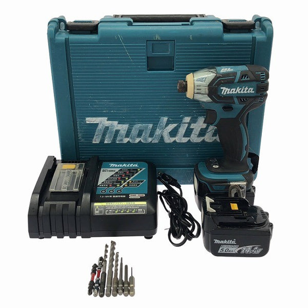 ☆中古品☆makita マキタ 14.4V 充電式ソフトインパクトドライバ TS131D バッテリ2個(14.4V 5.0Ah) 充電器 ケース付 おまけ付♪135533 - 3
