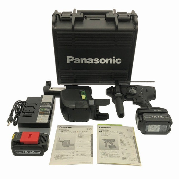 ☆未使用品☆Panasonic パナソニック 18V 充電ハンマードリル EZ1HD1J18V-B バッテリー2個+充電器 集じん付123661 - 3