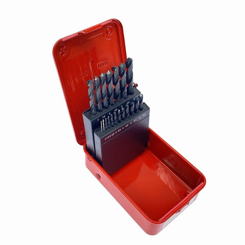 ☆未使用品☆MITSUBISHI 三菱 DIA EDGE 鉄工ドリルセット 1-10mm SET19 19本組 ケース付 ストレートドリル ドリルビット124481 - 0