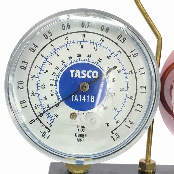 ☆中古品☆TASCO タスコ サイトグラス・高精度ゲージ付ゲージマニホールド TA120A-1 TA140B TA141B - 8