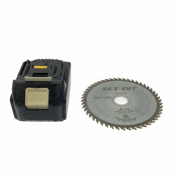 ☆中古品※コメント必読☆makita マキタ 18V 125mm 充電式マルノコ HS474D バッテリ1個(18V3.0Ah)付 コードレス丸のこ 丸ノコ128375 - 9