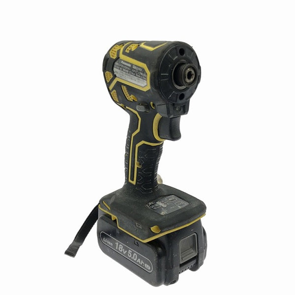 ☆中古品☆Panasonic パナソニック 18V 充電インパクトドライバー EZ1PD1J18D-Y 黄色 バッテリ2個(5.0Ah) 充電器 ケース付 充電式 - 5
