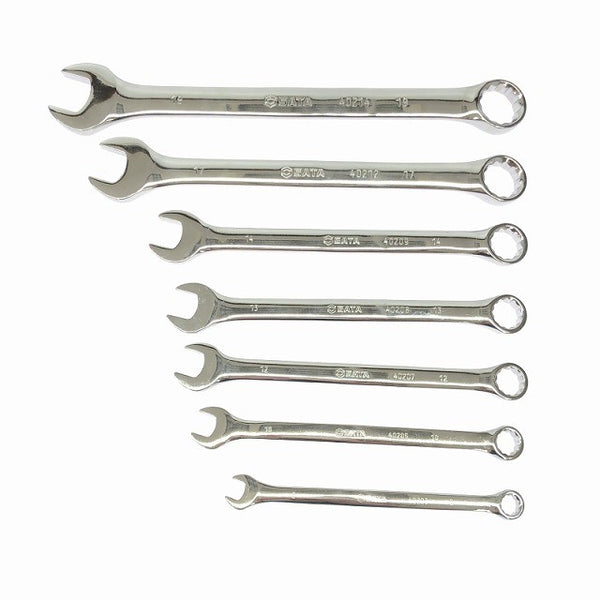 ☆美品☆SATA サタツール コンビネーションレンチセット 7本組 09070 8～19mm 片目片口スパナ コンビレンチ コンビスパナ116749 - 7