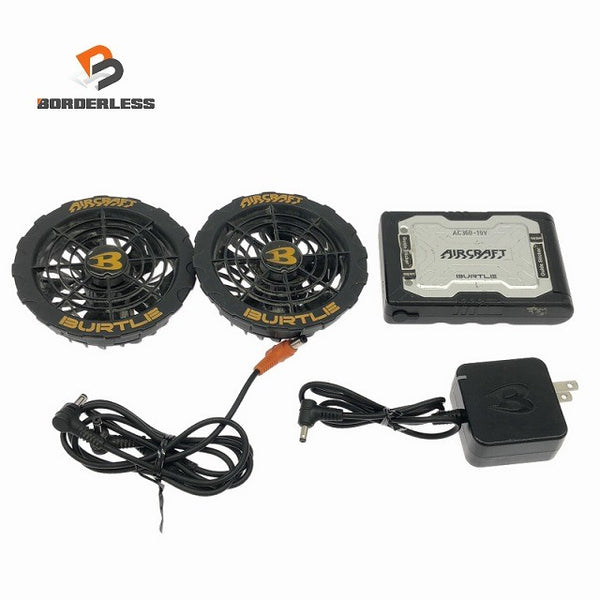 ☆中古品☆BURTLE バートル 19V エアークラフト専用バッテリー AC360 ファン AC370/371 充電器付き 空調作業服用 暑さ対策136750 - 1