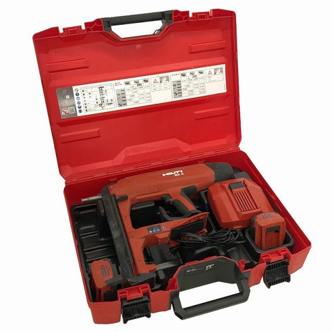 ☆中古品☆HILTI ヒルティ 21.6V 充電式鋲打ち機 BX3-L バッテリ2個(2.6Ah) 充電器 ケース 鋲打機 コンクリートネイラー ピン打機135008 - 0