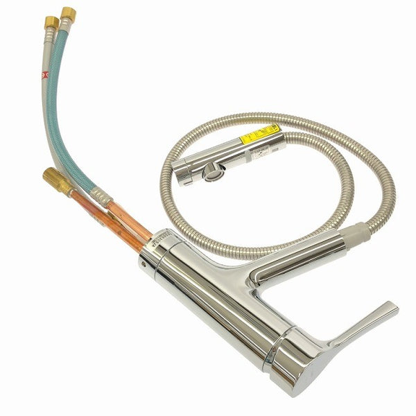 ☆未使用品☆TOTO トートー 台付シングル混合水栓 TKS05305JA エコシングル ハンドシャワー キッチン用水栓 シングルレバー混合水栓124833 - 5