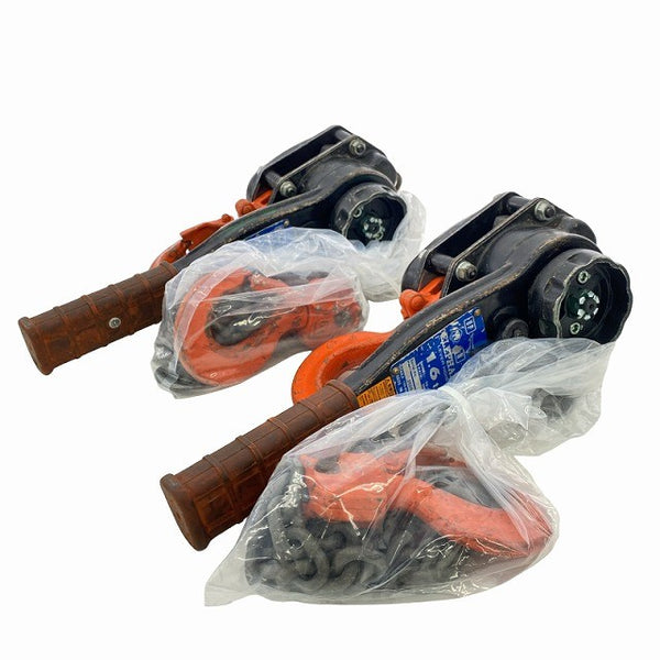 ☆中古品2個セット☆ ELEPHANT エレファント YA型 強力レバーホイスト YA-160 荷重1.6ton 揚程1.5m レバーブロック 象印130029 - 5
