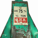 ☆中古品☆HHH スリーエッチ 強力型 吊り滑車 荷重1/2ton 0.5ton 500kg サイズ75mm フック型 荷物吊り上げ 引っ張り作業 吊り具136740 - 7