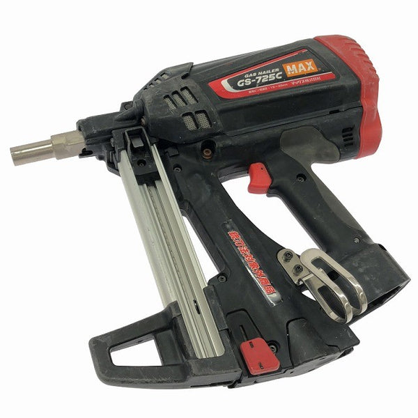☆中古品☆MAX マックス 6V 充電式ガスネイラ GS-725C バッテリ2個(1.5Ah) 充電器 ケース付 ガス式鋲打ち機 ピン打ち機 ピンネイラ130428 - 4