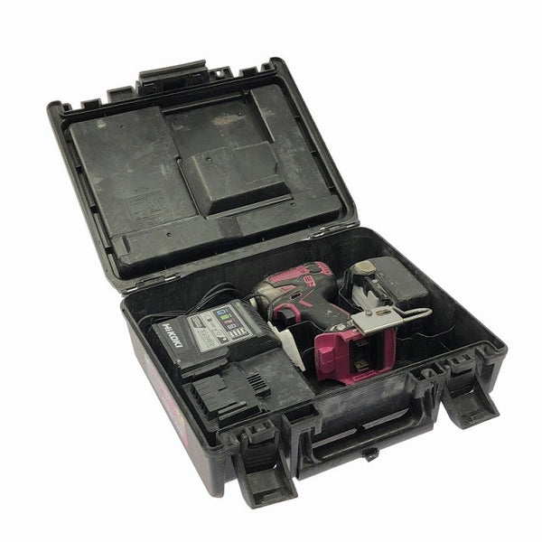 ☆中古品☆ HITACHI 日立工機 18V コードレスインパクトドライバー WH18DDL2 バッテリ2個(14.4V 6.0Ah)充電器+ケース 充電式122762 - 2