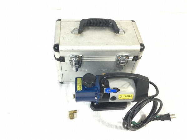 ☆中古品☆TASCO タスコ オイル逆流防止弁付 ウルトラミニツーステージ真空ポンプ TA150SB-2 ケース付 コード式 エアコン取付130141 - 3