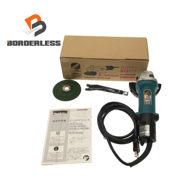 ☆未使用品☆makita マキタ 100V 100mm ディスクグラインダー 9533B 小型 コード式 ディスクサンダー 研磨 研削 切削 切断118367 - 1