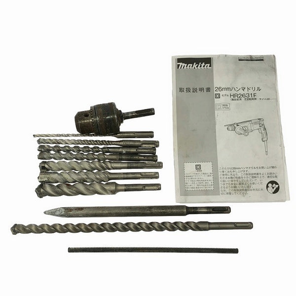 ☆比較的綺麗です☆makita マキタ 100V 26mm ハンマドリル HR2631F ケース付き 電動工具 穴あけ 破砕 ハンマードリル135615 - 10