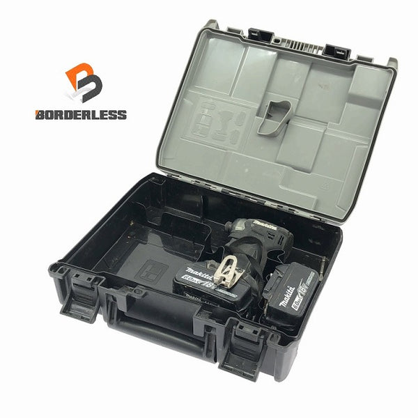 ☆中古品☆makita マキタ 18V 充電式インパクトドライバー TD173D バッテリー2個(18V 6.0Ah)付き ※充電回数14回と40回 締付け - 1
