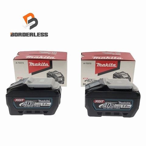 ☆未使用2個セット☆ makita マキタ 40Vmax 5.0Ah 純正リチウムイオンバッテリー BL4050F LITHIUM-ION 急速 残量表示 電池 蓄電117572
