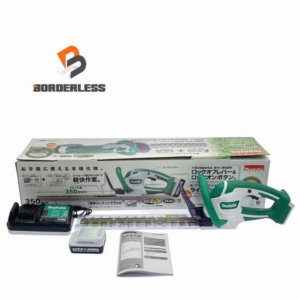 ☆未使用品☆makita マキタ 14.4V 350mm 充電式生垣バリカン MUH355DSH バッテリー1個(14.4V 1.5Ah)充電器付 ヘッジトリマー112311 - 1