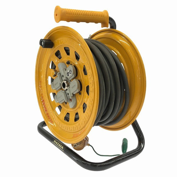 ☆比較的綺麗☆HATAYA ハタヤ 100V 20m サンタイガーリール BG-201KX 漏電遮断器付 屋内型 電工ドラム コードリール 延長コード138484 - 3