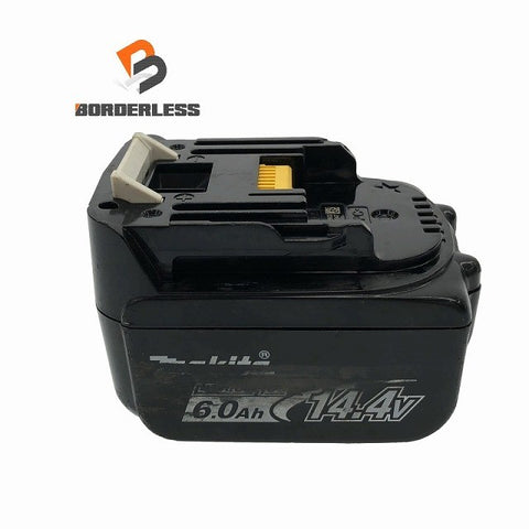 ☆比較的綺麗です☆makita マキタ 14.4V 6.0Ah 純正 リチウムイオンバッテリー BL1460B 残量表示付 充電回数5回 リチウムイオン電池 116673