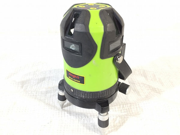 ☆中古品☆might マイト工業 グリーンレーザー墨出し器 MLS-443G 受光器 ACアダプタ ケース付き 計測 測定 工具108599 - 4
