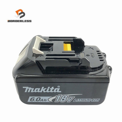 ☆箱グリス無し0回 未使用品☆makita マキタ 18V 6.0Ah 純正 リチウムイオンバッテリー BL1860B 残量表示有 雪マーク 飛行機マーク130647