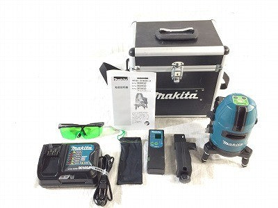 ☆極美品☆ makita マキタ 10.8V 充電式屋内・屋外兼用墨出し器 SK10GD 本体+受光機(LDG-5)+バッテリー1個+パーツ+充電器+ケース - 3