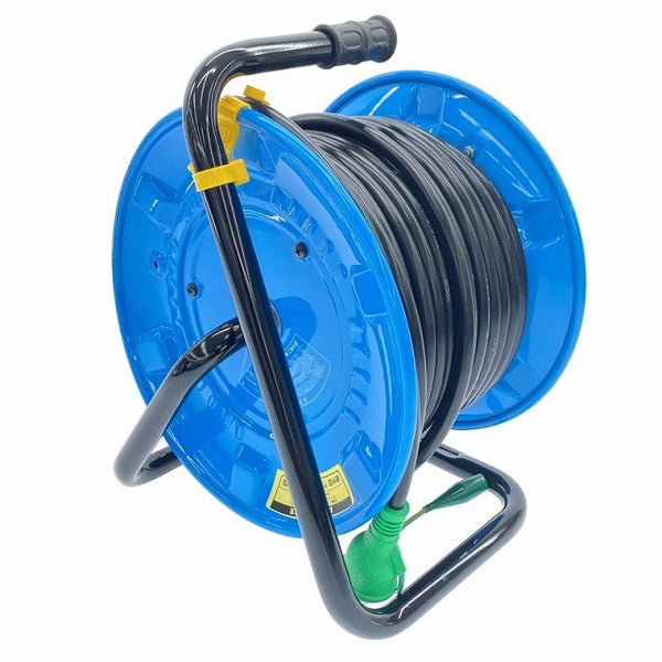 ☆未使用訳あり品☆NICHIDO 日動工業 100V 30m 屋外型 コードリール NPW-E33 防雨防塵型 アース付 電工ドラム ドラムリール - 4