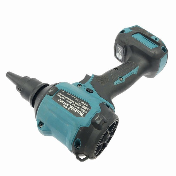 ☆中古品☆makita マキタ 18V 充電式エアダスター AS180D 本体＋ノズル コードレス 電動 エアーダスターガン エアブローガン - 5