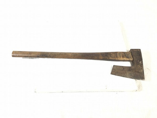 ☆中古品☆梅弘 手斧 全長約640mm 刃長さ約155mm ちょうな チョウナ 手打ち斧 薪割りまさかり マサカリ 鉞 オノ おの 大工道具132491 - 2